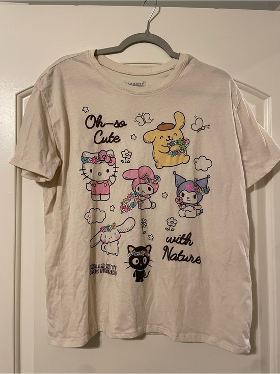 Sanrio Other - Sanrio Cream Kids Tee with Hello Kitty & Friends Floral Graphic SZ L 12-14